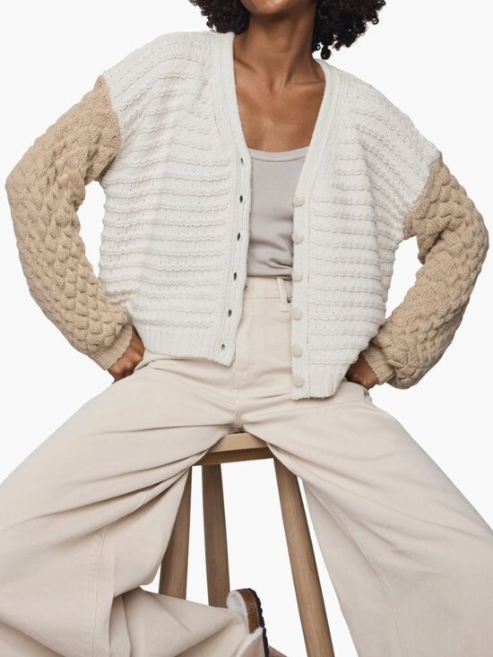 Splendid Sweaters - Splendid Maria Bobble Cardigan Quiet Luxury Viscose Alpaca Blend Cottage M $198